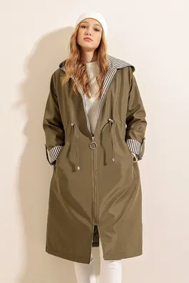 Bigdart Trench Coat - Khaki - Double-breasted