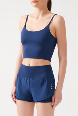 LOS OJOS Sports Shorts - Navy blue - Normal Waist