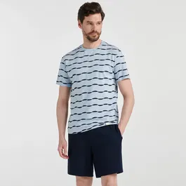 Sinsay - Tricou cu imprimeu - Albastru