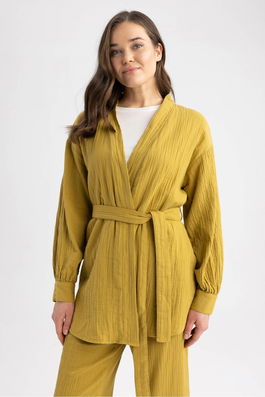 DEFACTO Regular Fit Muslin Long Sleeve Tunic