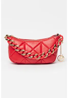 Geanta crossbody de piele ecologica cu aspect matlasat