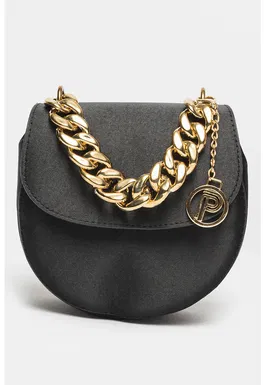 Geanta crossbody cu bareta si maner de lant