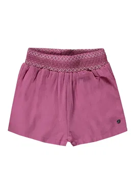 Pantaloni scurti cu talie cu broderie