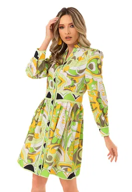 Rochie mini cu model grafic