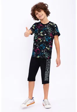Set de tricou de bumbac si pantaloni scurti