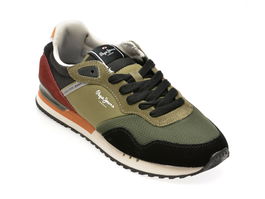 Pantofi PEPE JEANS kaki, MS30992, din material textil