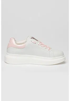 Pantofi sport de piele cu aplicatii cu strasuri