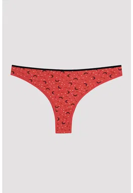 Set de chiloti tanga din amestec de bumbac - 3 perechi