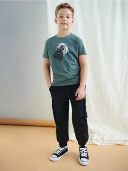 Sinsay - Tricou cu imprimeu - indigo