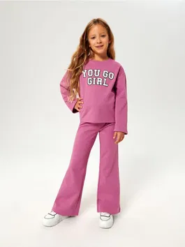 Sinsay - Pantaloni flare - mov