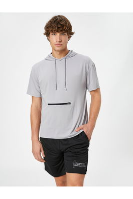 Koton Sports Shorts Lace-Up Waist Slogan Printed.