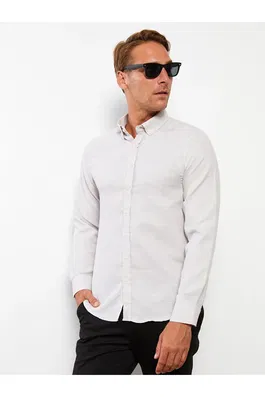 LC Waikiki Slim Fit Long Sleeve Poplin Men's Shirt