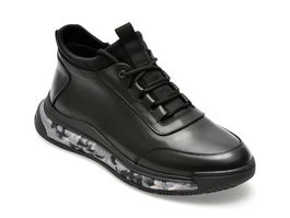 Ghete OTTER negre, 7079, din piele naturala