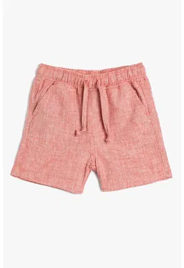 Pantaloni scurti din amestec de in