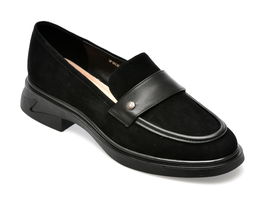 Pantofi IMAGE negri, 3F1922, din piele intoarsa