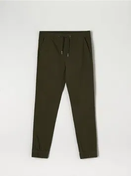 Sinsay - Pantaloni jogger - verde-prăfuit