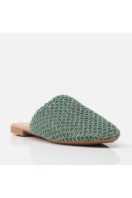 Yaya by Hotiç Mules - Green - Flat