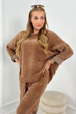Set sweatshirt + trousers Camel