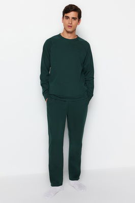 Trendyol Green Men's Regular Fit Pajamas Set