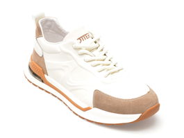 Pantofi OTTER albi, 51756, din piele naturala