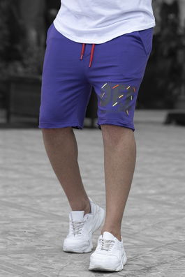 Madmext Men's Purple Printed Shorts 4247