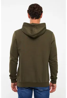Hanorac slim fit cu buzunar kangaroo