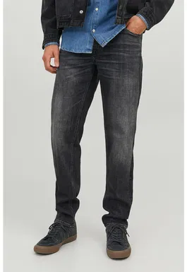 Blugi conici cu aspect decolorat Mike