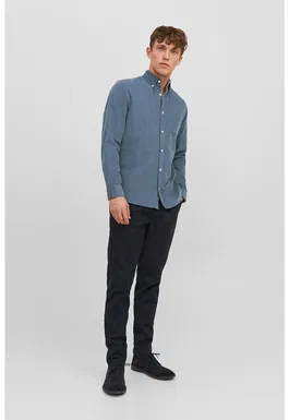 Camasa Oxford slim fit cu buzunare pe piept