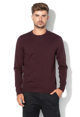 Pulover slim fit tricotat fin Basic