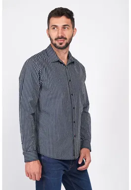 Camasa cu maneci lungi si model in dungi
