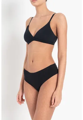 Sutien din amestec de bumbac cu cupe triunghiulare