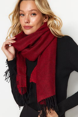 Trendyol Claret Red, Soft Textured Scarf