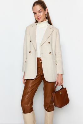 Trendyol Stone Woven Stamp Jacket