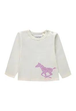 Bluza din amestec de bumbac organic cu detaliu grafic