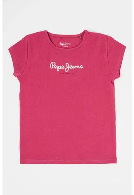 Tricou cu imprimeu logo stralucitor Hana