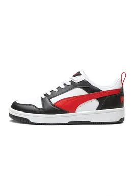 Pantofi sport low-cut de piele ecologica cu detalii perforate Rebound v6