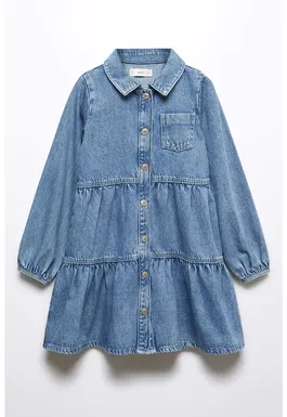 Rochie cu capse de denim Morgana