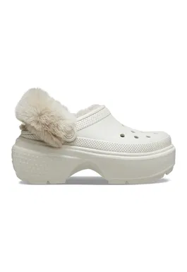 Saboti slingback cu captuseala din blana sintetica