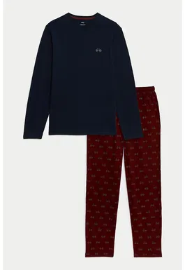 Pijama lunga din bumbac