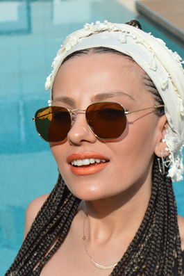 By Harmony Unisex Brown Sunglasses