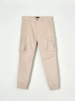 Sinsay - Pantaloni jogger - galben-pal