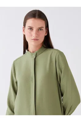 LC Waikiki Women's Classic Collar Straight Long Sleeve Tunic