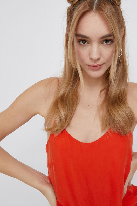 Superdry Bluză culoarea portocaliu Dama