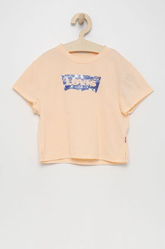 Levi's tricou de bumbac pentru copii culoarea roz , Mânecă scurtă Dama