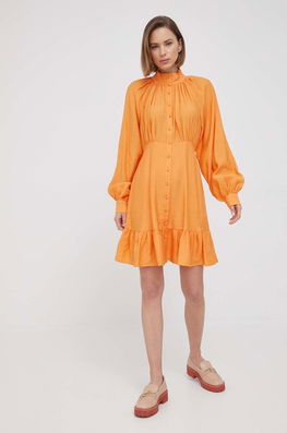 Y.A.S rochie culoarea portocaliu, mini, evazati Dama