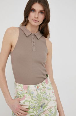 Dr. Denim top femei, culoarea maro Dama