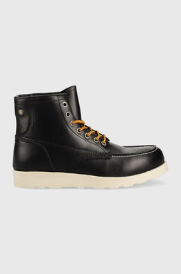 Jack & Jones ghete de piele Darwin barbati, culoarea negru