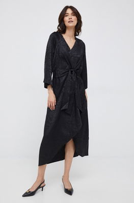 Y.A.S rochie culoarea negru, maxi, drept Dama