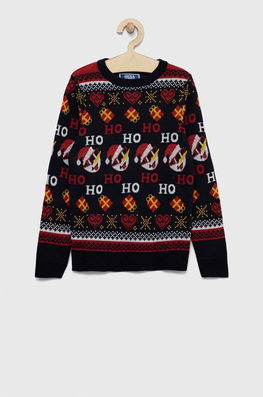 Jack & Jones pulover de bumbac pentru copii culoarea albastru marin, light , Pulovere bleumarin Barbati