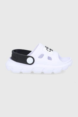 Calvin Klein Jeans slapi copii culoarea alb , Papuci Barbati